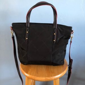 Vera Bradley Black Satchel with Red Trim